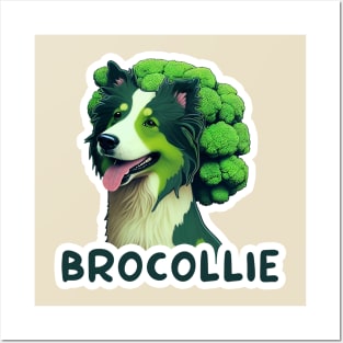 Brocollie - Funny Vegetable Dog Pun Posters and Art